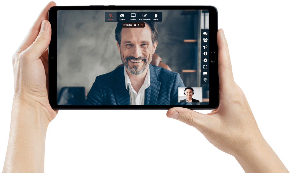 video call with customer service on ipad